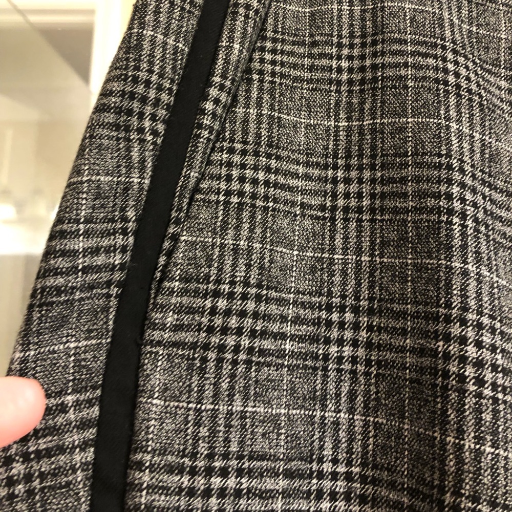 Straight PLAID TUXEDO Stripe Ankle Pants - Picture 2 of 4